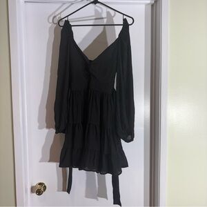 Altar'd State Black Textured Dress